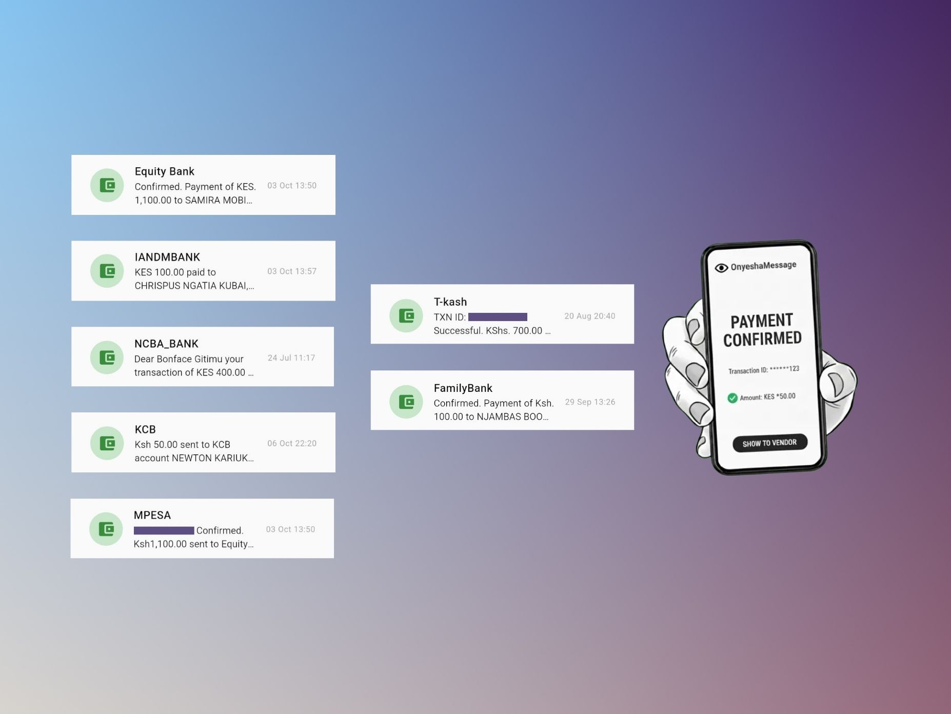 Onyesha Message Key Advantages
